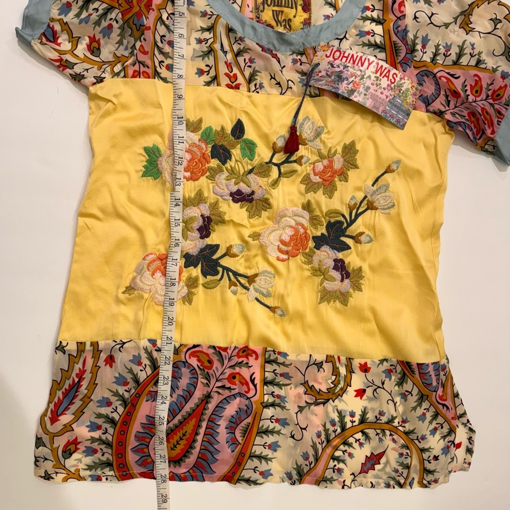NWT Johnny Was Mistic paneled printed Tunic Top Size Small - Picture 6 of 11
